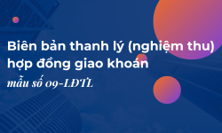 Mẫu Biên bản thanh lý (nghiệm thu) hợp đồng giao khoán