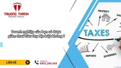 Doanh nghiệp của bạn có được giảm thuế tiêu thụ đặc biệt không ?