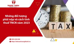 Những đối tượng phải nộp và cách tính thuế TNCN năm 2023