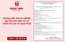 Hướng dẫn doanh nghiệp lập hóa đơn điện tử có chứa mã của cơ quan thuế