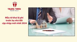Mẫu tờ khai lệ phí trước bạ nhà đất cập nhập mới nhất 2024