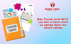 Mẫu Thuyết minh BCTC của đơn vị hành chính sự nghiệp dành cho doanh nghiệp