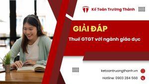 Thuế GTGT với ngành giáo dục