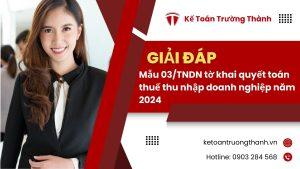 Mẫu 03/TNDN tờ khai quyết toán thuế thu nhập doanh nghiệp năm 2024