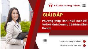 Phương Pháp Tính Thuế Tncn Đối Với Hộ Kinh Doanh, Cá Nhân Kinh Doanh